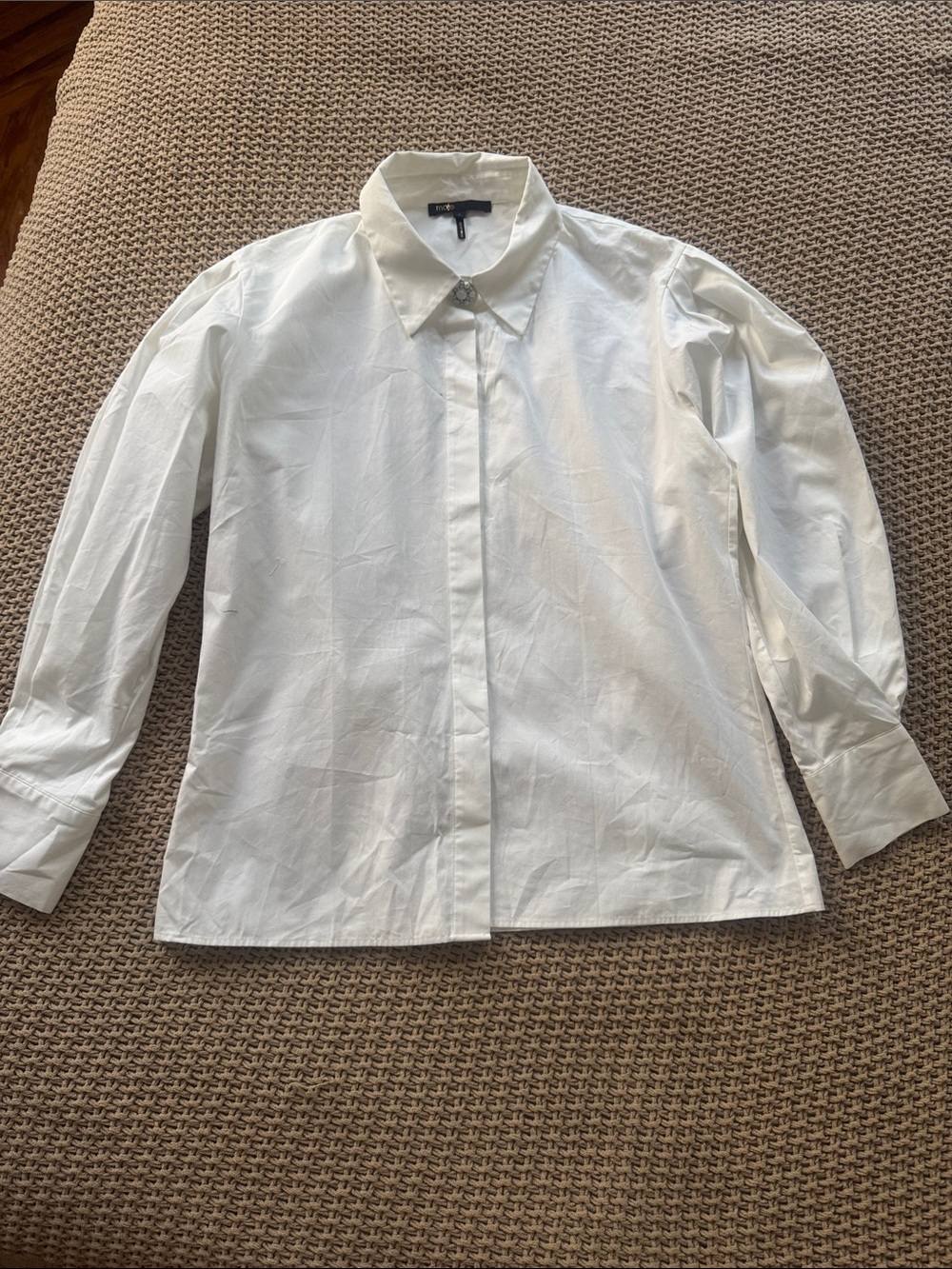 Maje Classic White Button-Up Shirt